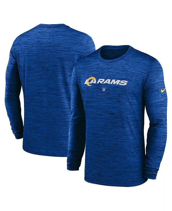 

Футболка мужская Royal Los Angeles Rams Sideline Team Velocity Performance с длинным рукавом Nike