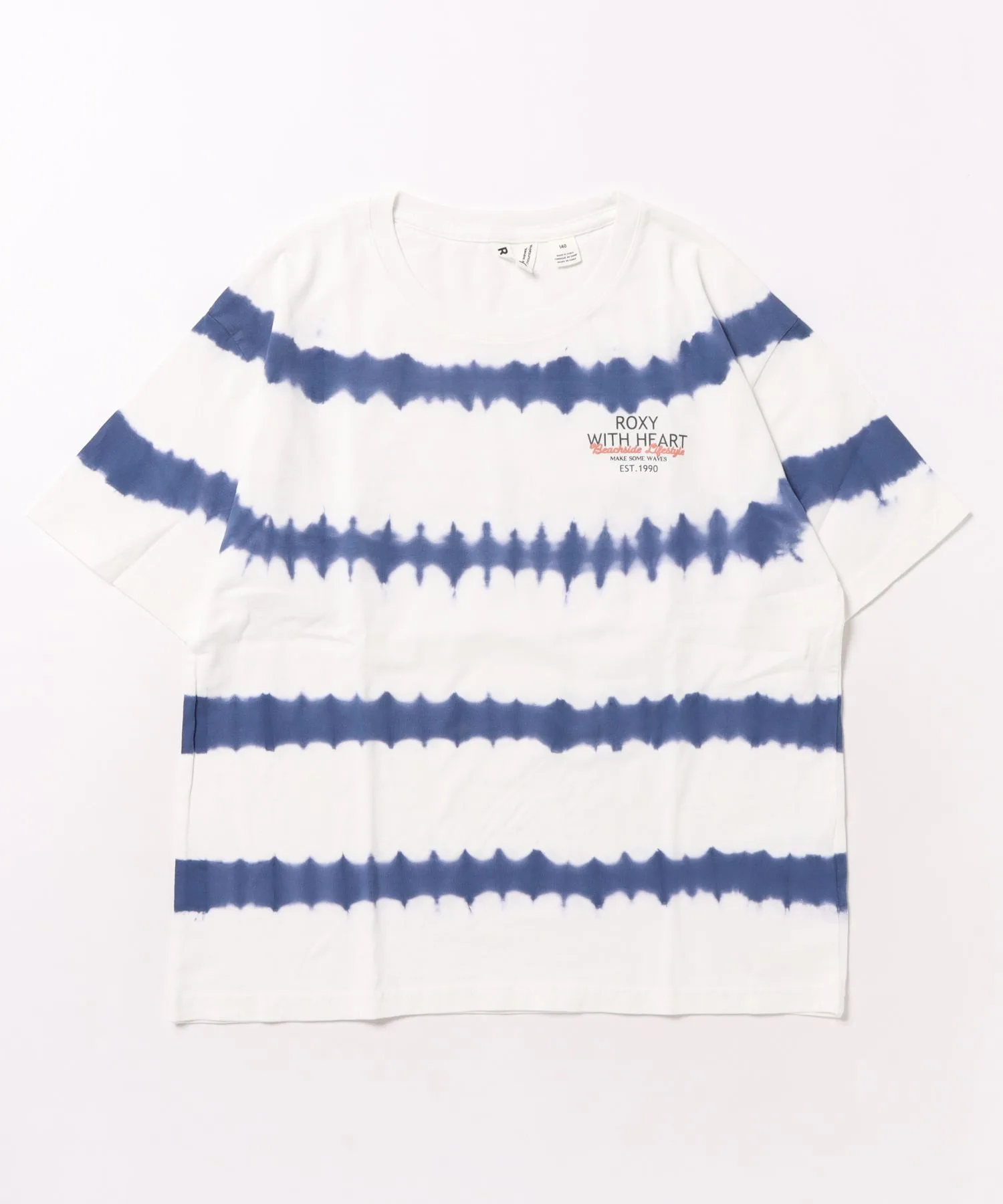 Детская футболка ROXY MINI MAKE SOME WAVES с тай-дай принтом, чёрная
