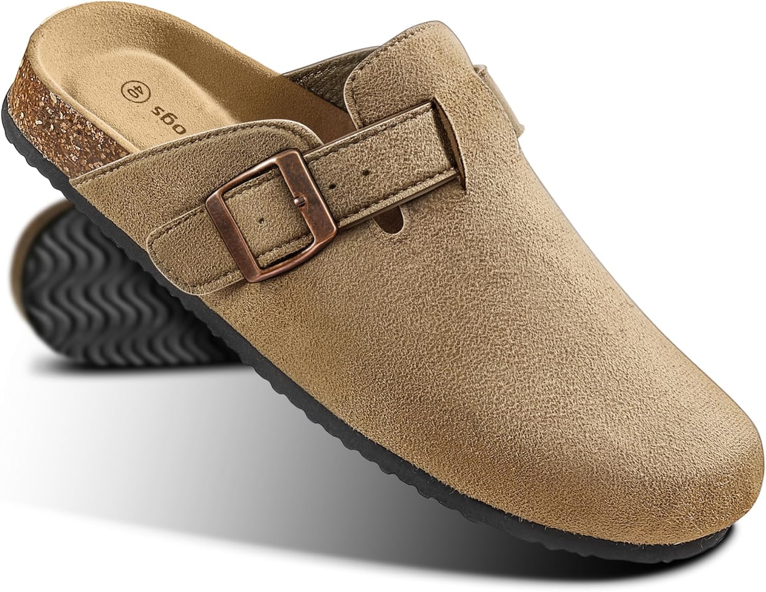 

Женские сабо, мюли, сандалии и тапочки KEMISANT с флисовой подкладкой, унисекс, подошва из пробки с амортизирующей стелькой из вспененной памяти, Camel4880