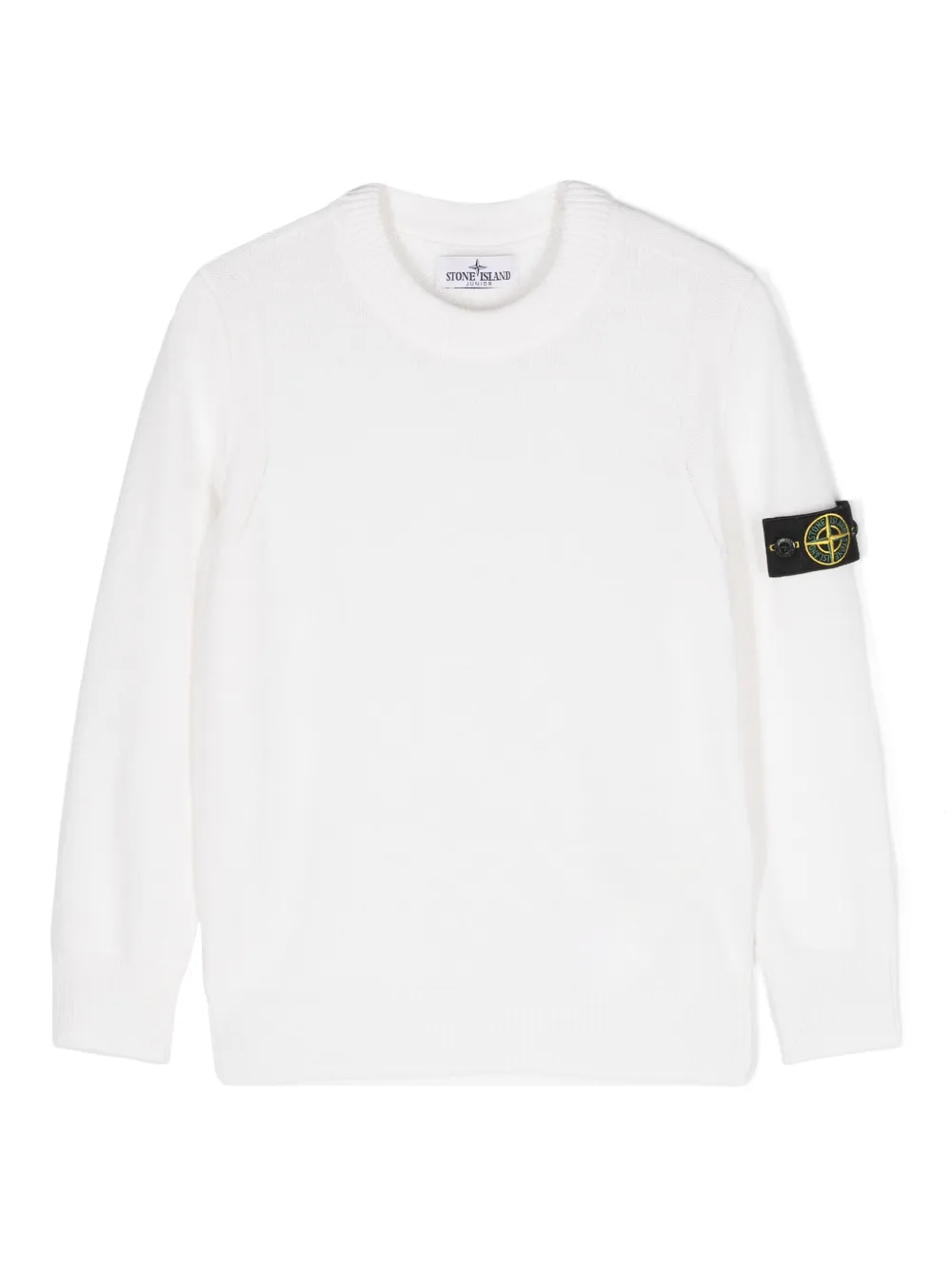 

Джемпер с логотипом Compass Stone Island Junior, белый