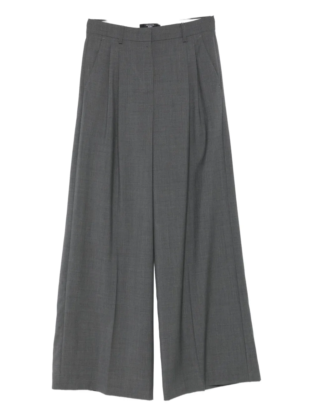 

Широкие брюки со складками Weekend Max Mara, серый