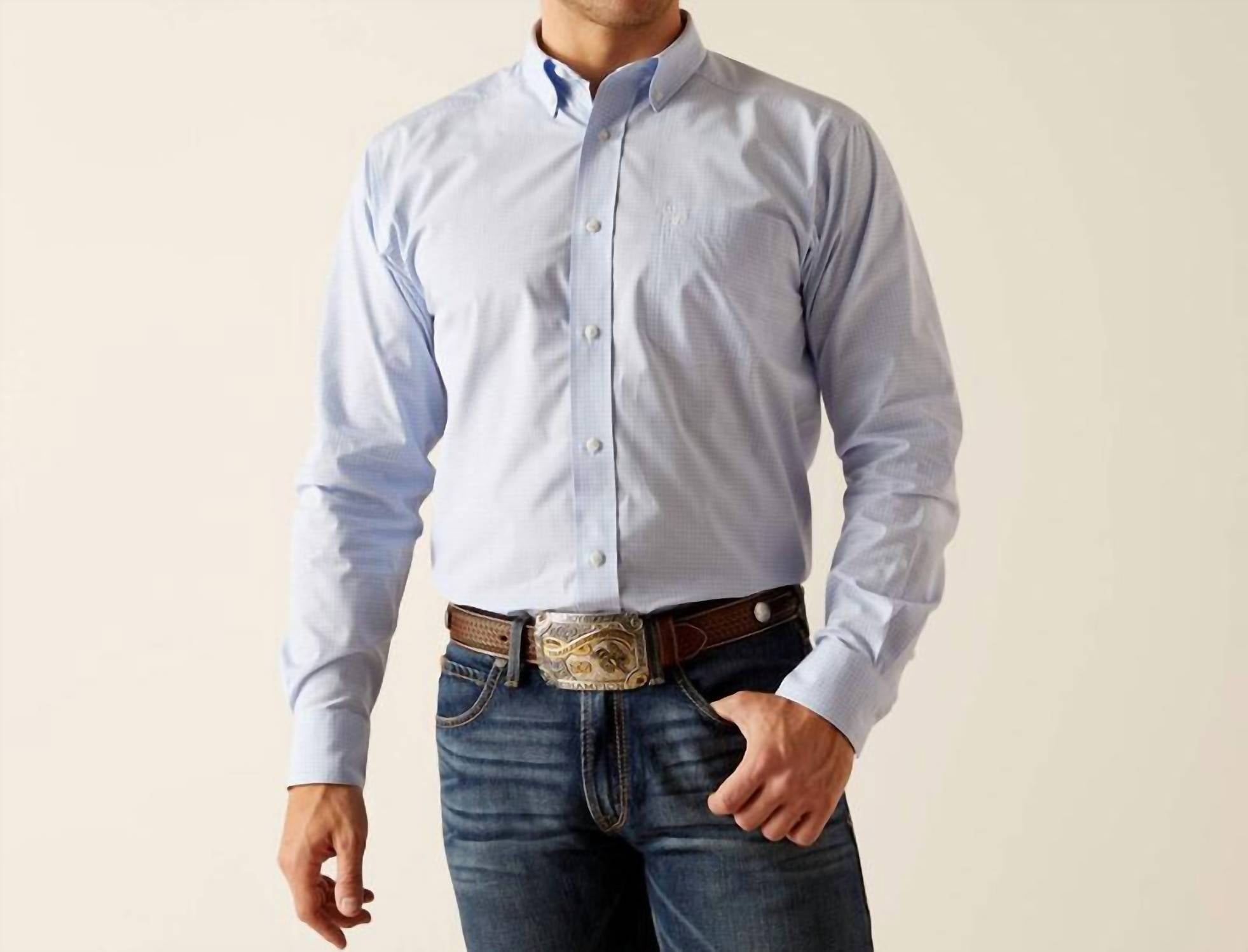 

Рубашка Pro Series Dabney Classic Fit светло-синего цвета ARIAT