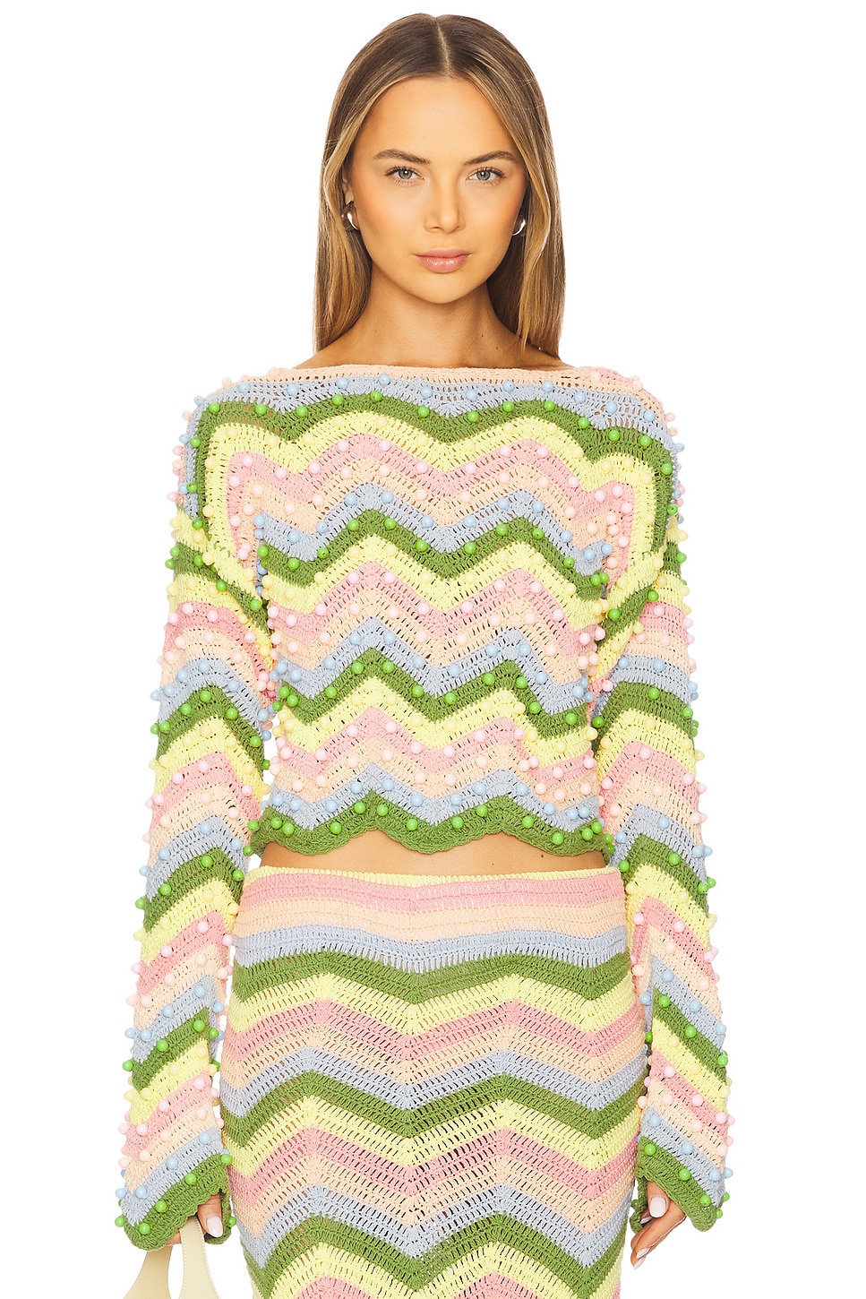 

X revolve топ с длинным рукавом Celiab, multi stripe