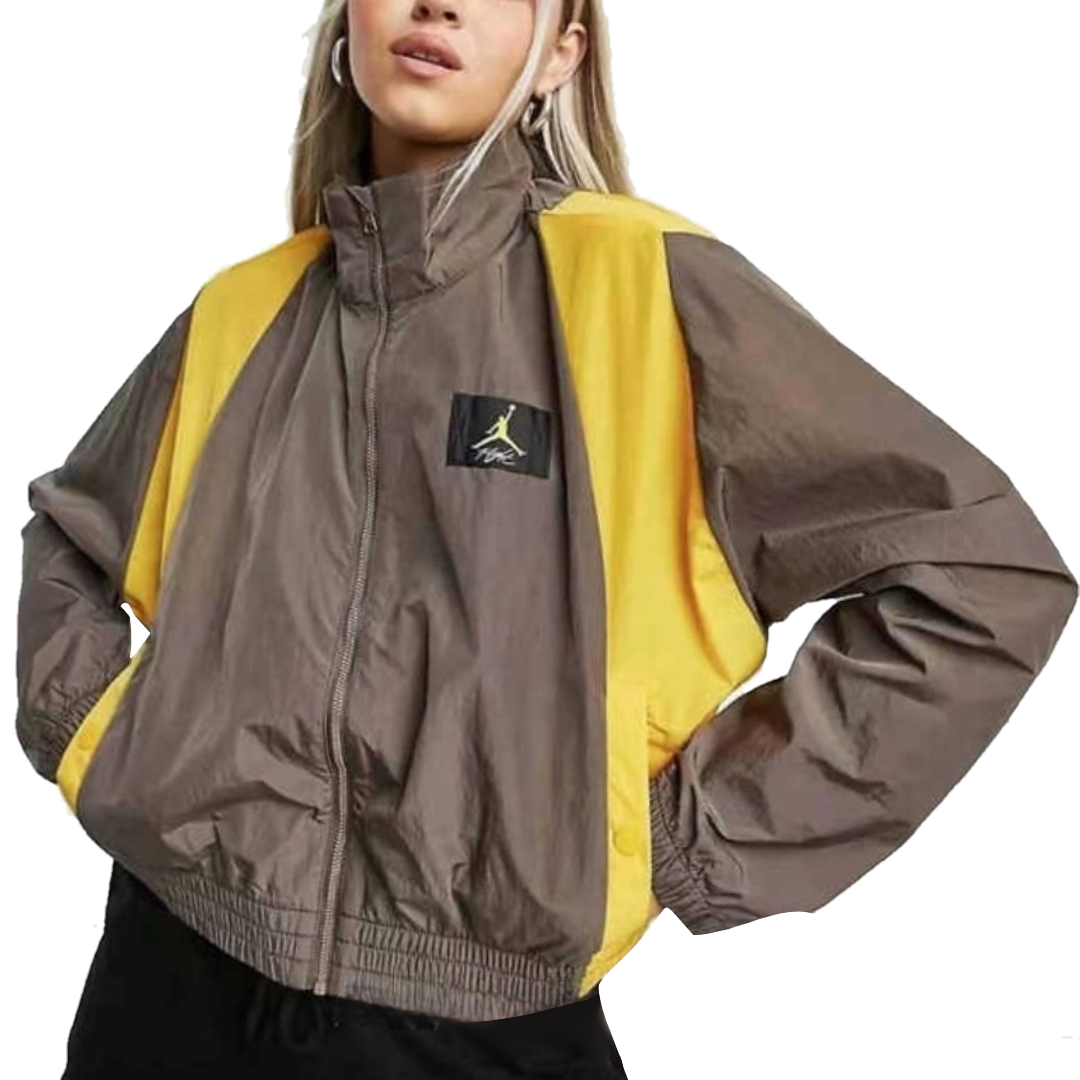 Jordan Женская куртка хаки-желтая, Khaki/Yellow — фото 4