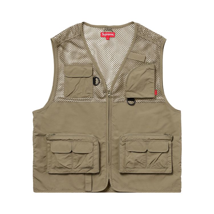 

Жилет Supreme Mesh Cargo Vest Light Olive, зеленый