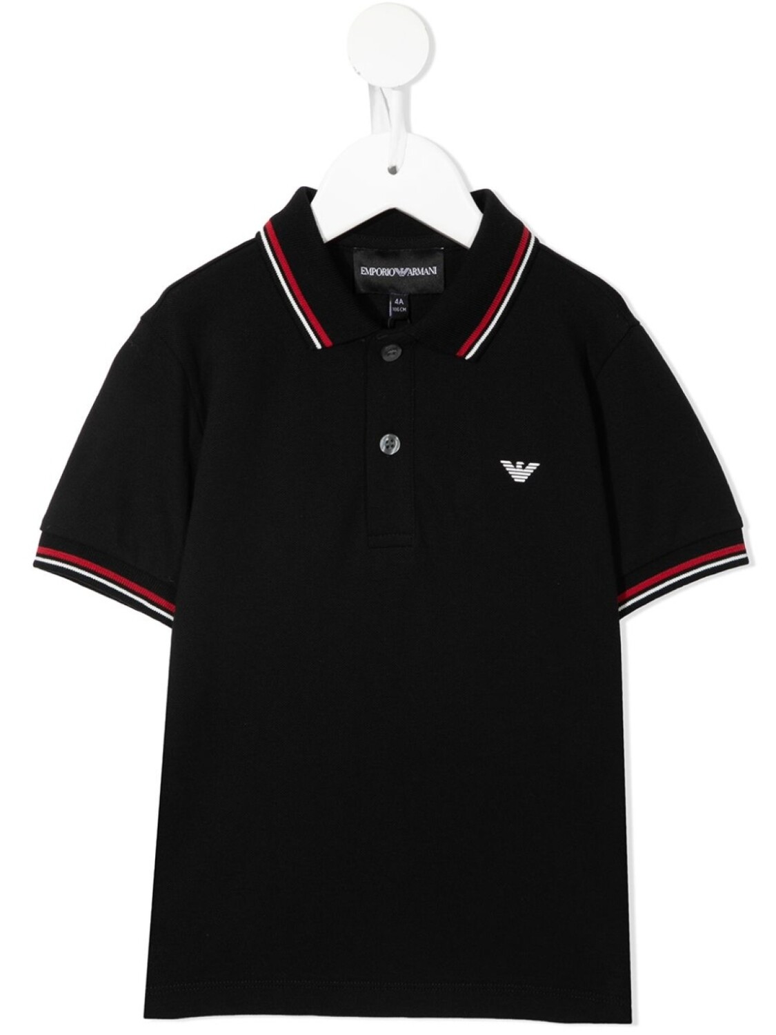 

Emporio Armani рубашка поло с контрастными полосками, черный