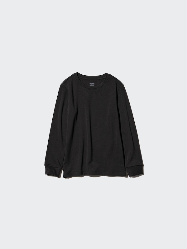 Хлопковая футболка HEATTECH Extra Warm с длинным рукавом Uniqlo, 09 black — фото 2