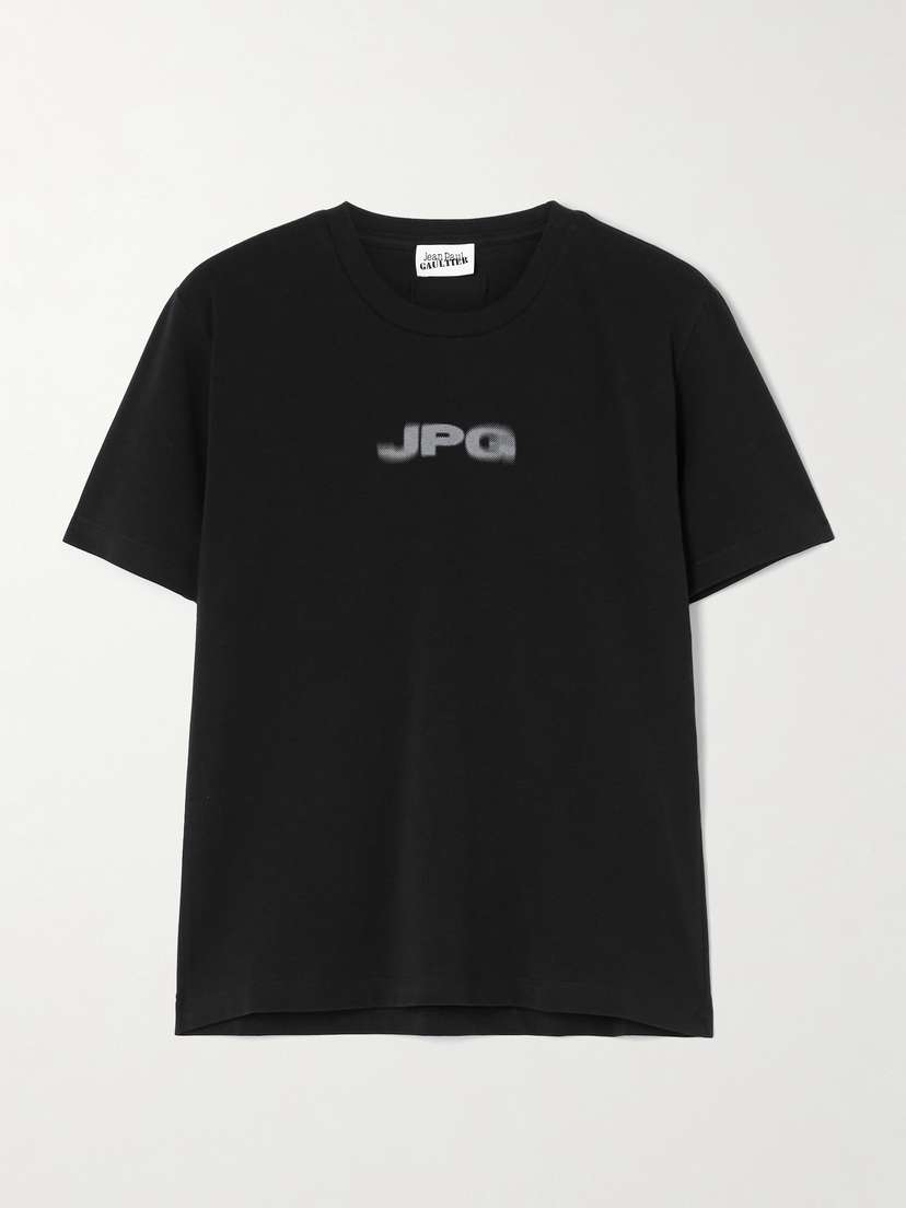

Футболка из хлопкового трикотажа с принтом для малышей Jean Paul Gaultier, черный