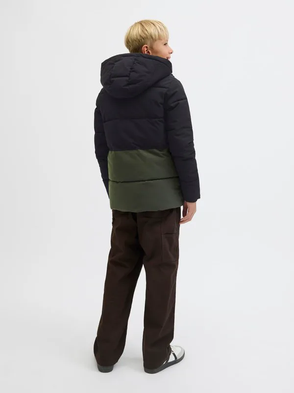 Зимняя пуховая куртка jjeowen Jack & Jones Junior, Rosin/Black Blocking — фото 3