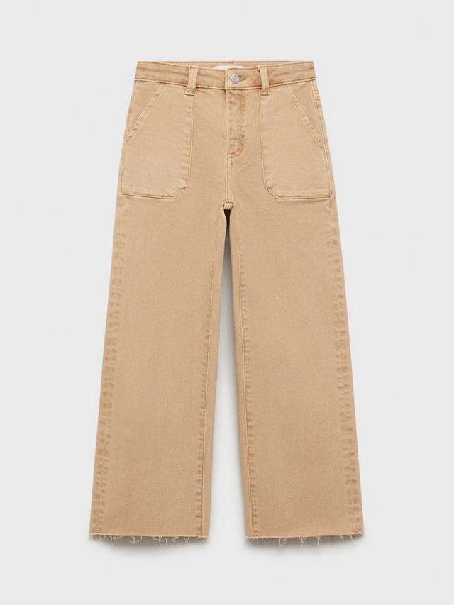 

Детские утилитарные джинсы Wide Leg Mango, Medium Brown