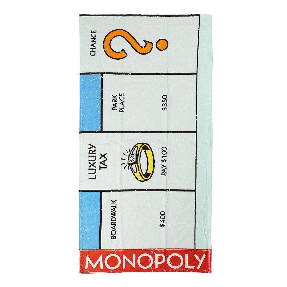 

Детское пляжное полотенце Monopoly Chance Licensed Character, белый