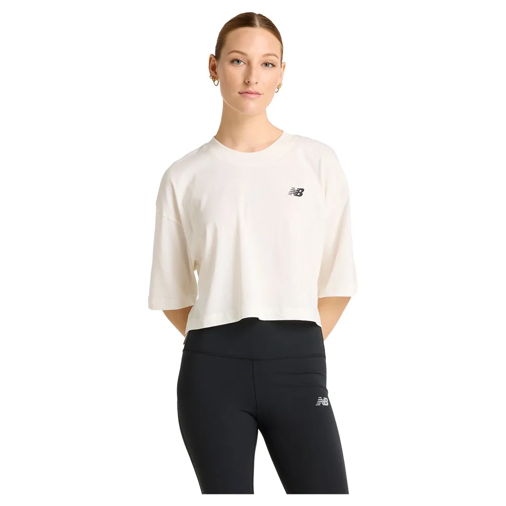 

Футболка с коротким рукавом New Balance Reimagined Oversized Waist T-Shirt, бежевый