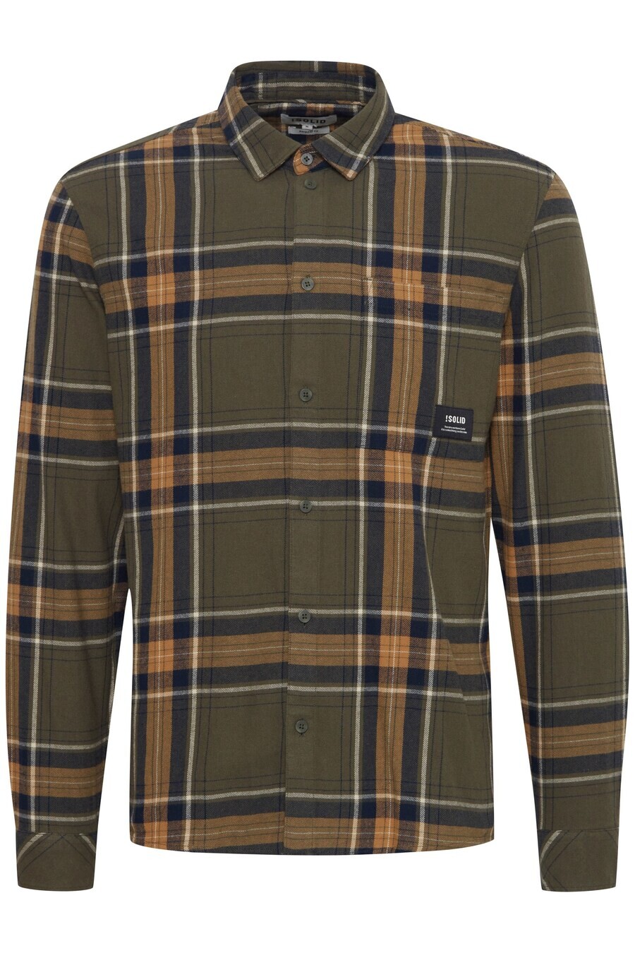 

Клетчатая рубашка !Solid Regular fit Button Up Shirt Brandt, зеленый