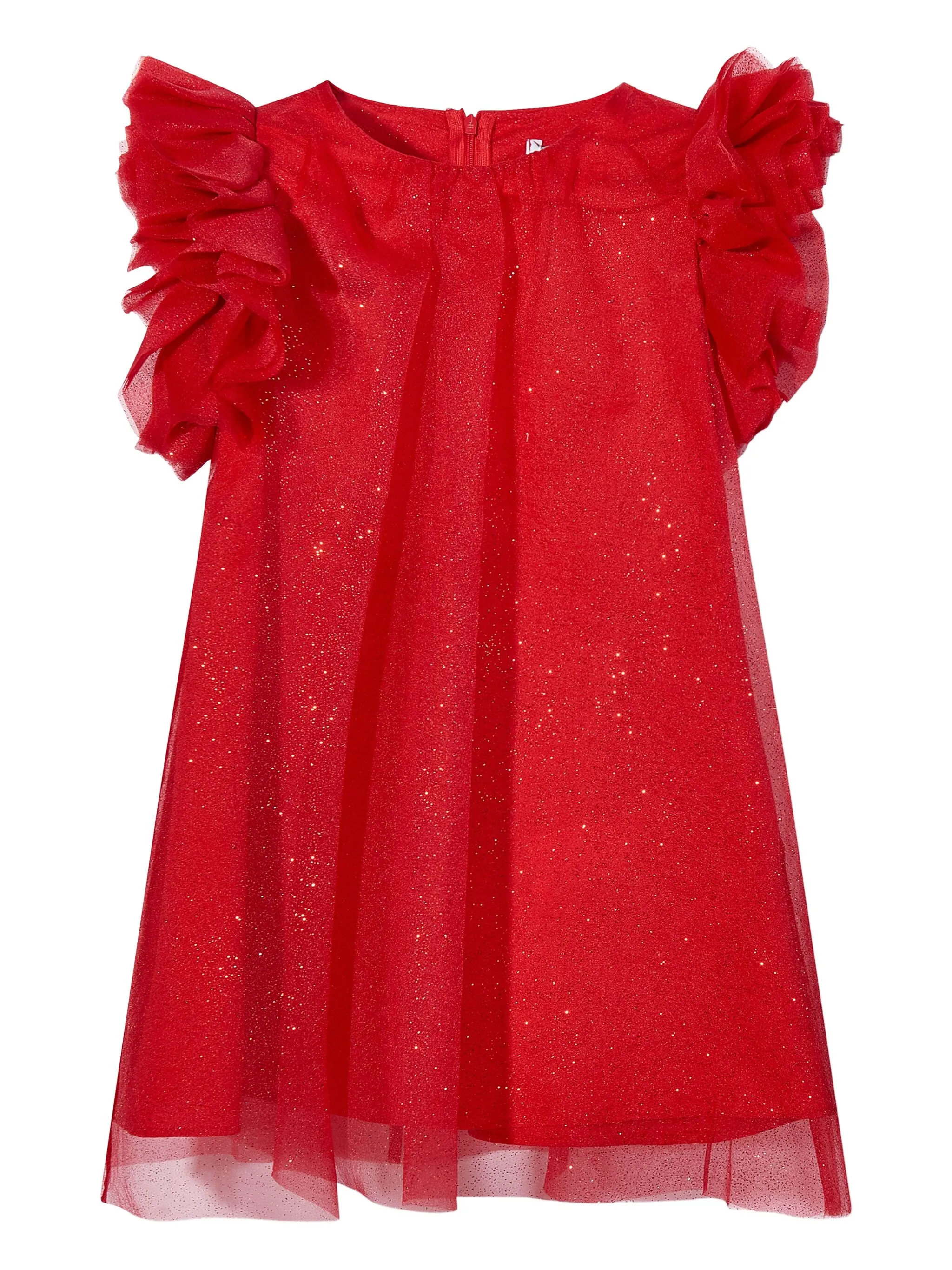 

Платье с оборками и блестками Mama Luma Kids, красный