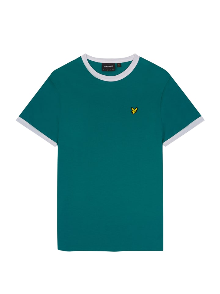

Футболка Lyle & Scott, цвет türkisgrün/weiß