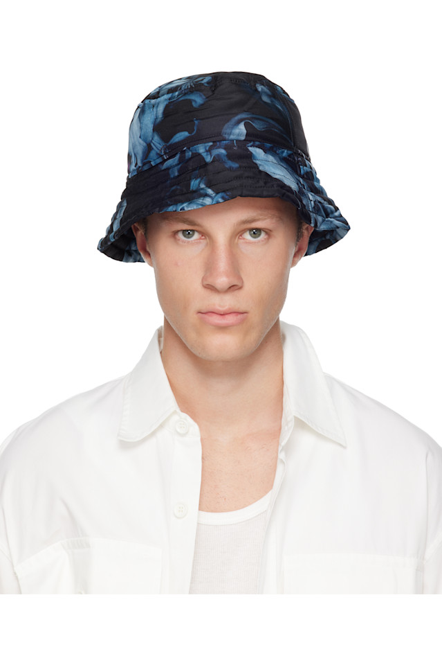 

Dries Van Noten Панама с черно-синим принтом