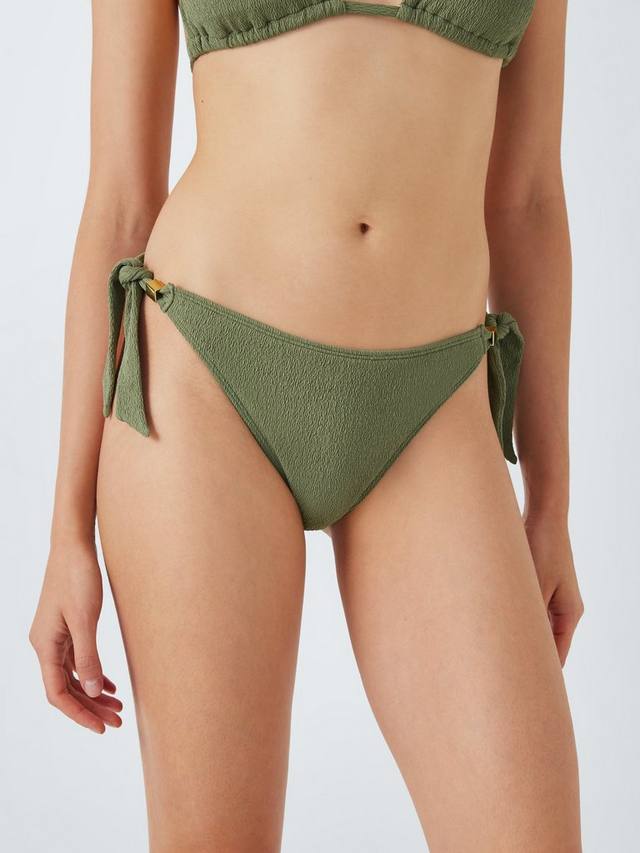 

Бюстгальтер-бандо и трусики бикини с завязками по бокам Paris John Lewis, Khaki
