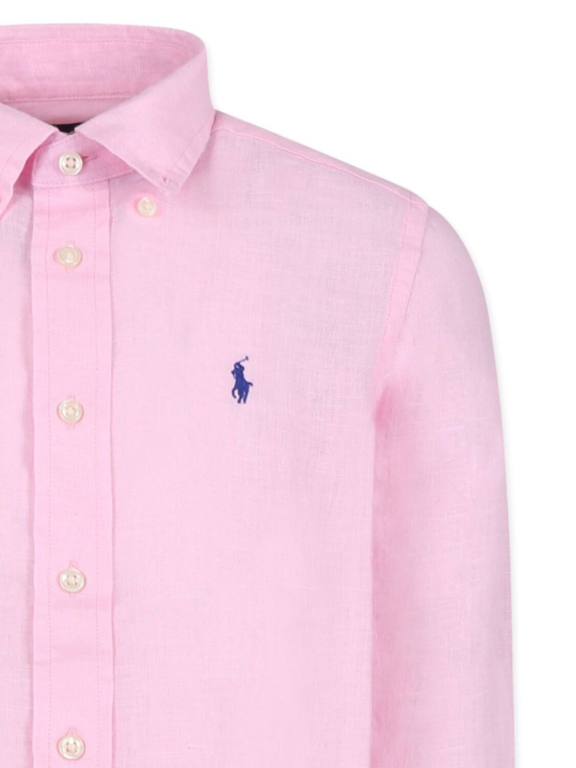 Рубашка льняная POLO RALPH LAUREN KIDS, розовый — фото 3
