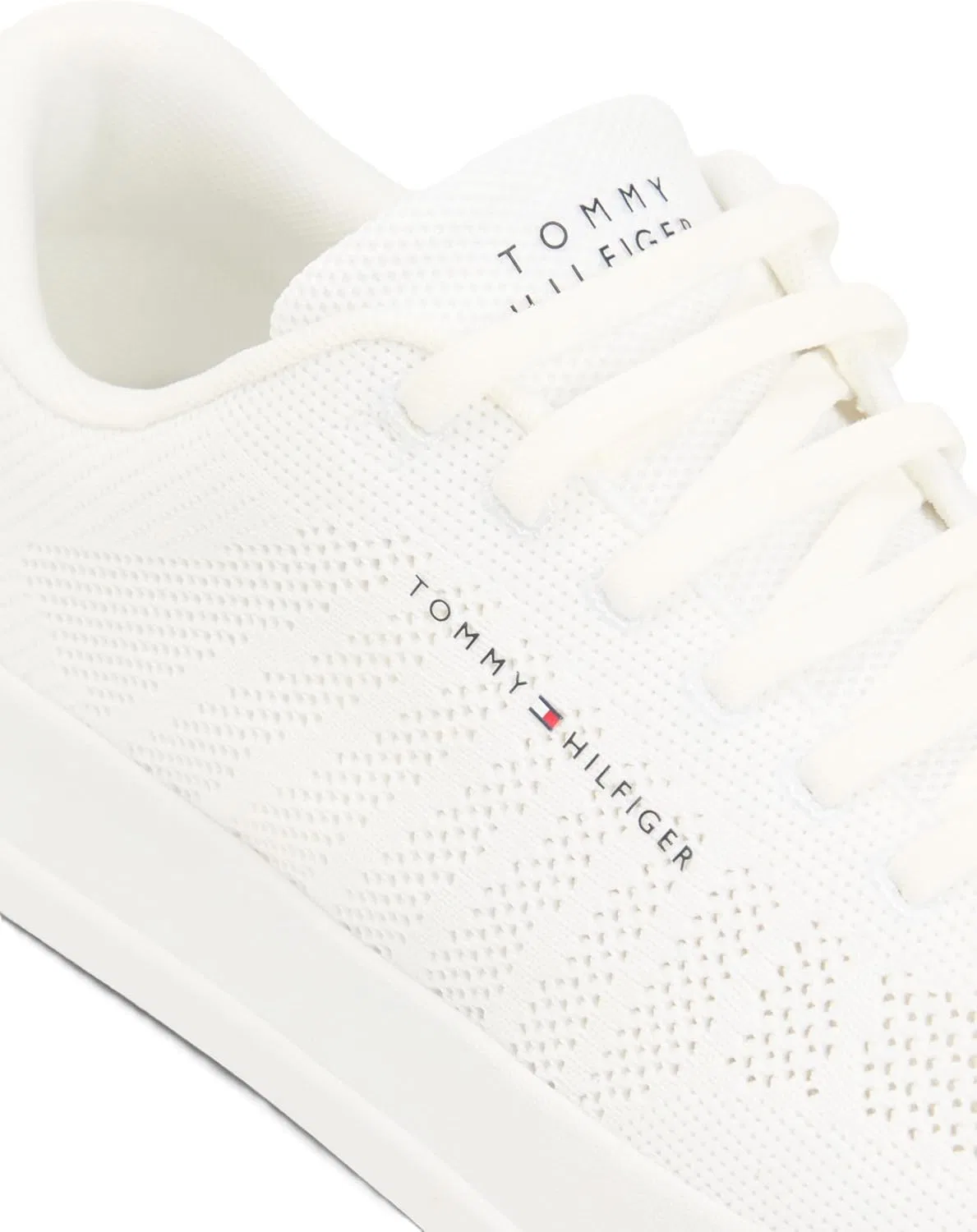 Мужские низкие кроссовки Tommy Hilfiger Th Court Knit Fm0fm05823, White (White) — фото 2