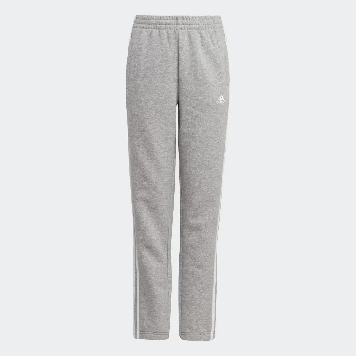 

Детские Essentials Флисовые брюки 3 полоски Adidas, серый/белый