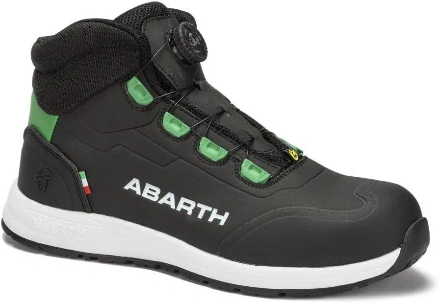 Защитные ботинки ABARTH Scorpion Unisex S3, черные, изготовлены из водоотталкивающей микрофибры с нанотехнологиями, с винтовой застежкой — фото 3