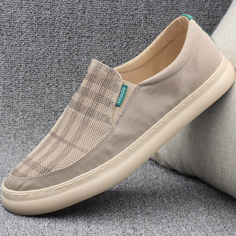 SENJIALUO Мужские повседневные туфли мужские низкие черные хаки, цвет Khaki — фото 3