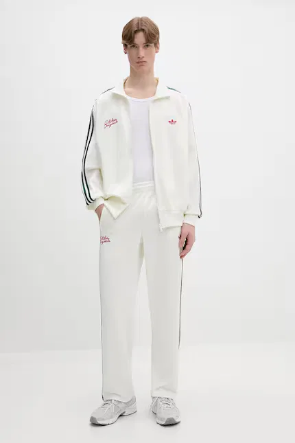 Спортивные штаны из полиэстера и хлопка Adidas Originals, бежевый — фото 2