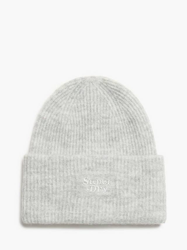 

Мягкая ребристая шапка-бини Superdry, Chalk Grey Marl