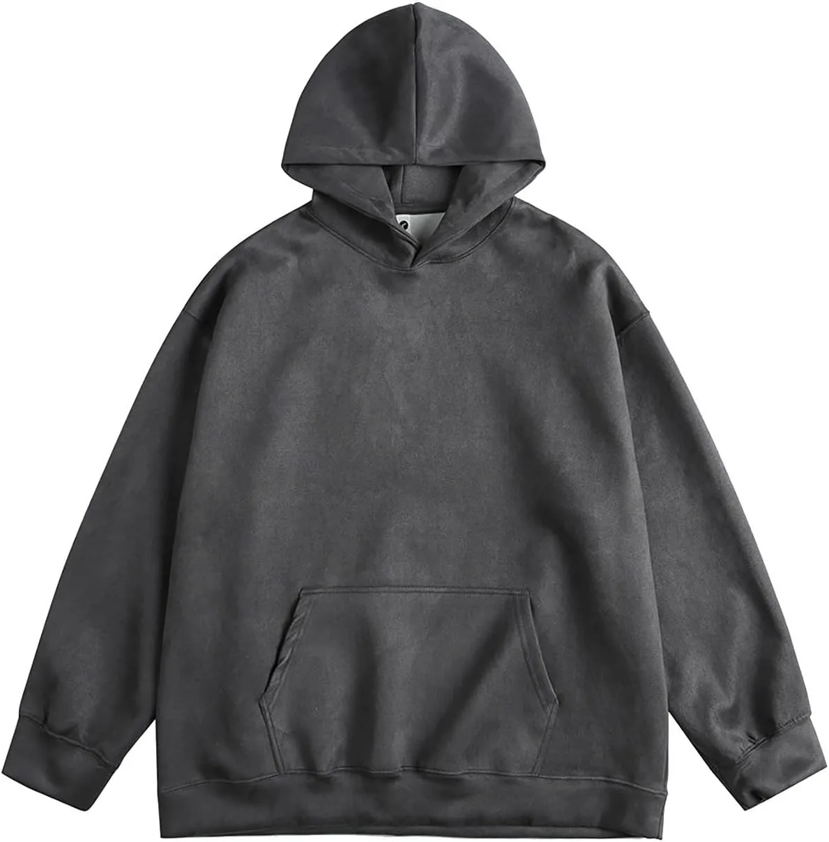 

Мужской классический свитшот с капюшоном из замши