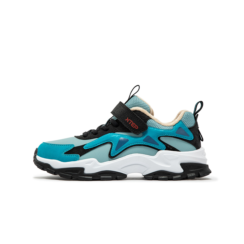 

Противоскользящие износостойкие детские хлопковые кроссовки для детей XTEP, серебряный/синий/черный