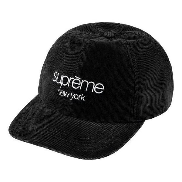 

Бейсболка gore-tex corduroy classic logo 6-panel 'black white' Supreme, черный