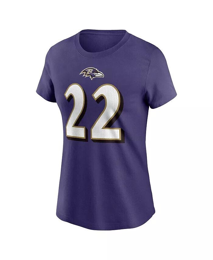 Женская футболка Derrick Henry Purple Baltimore Ravens с именем игрока и номером Nike, фиолетовый — фото 3