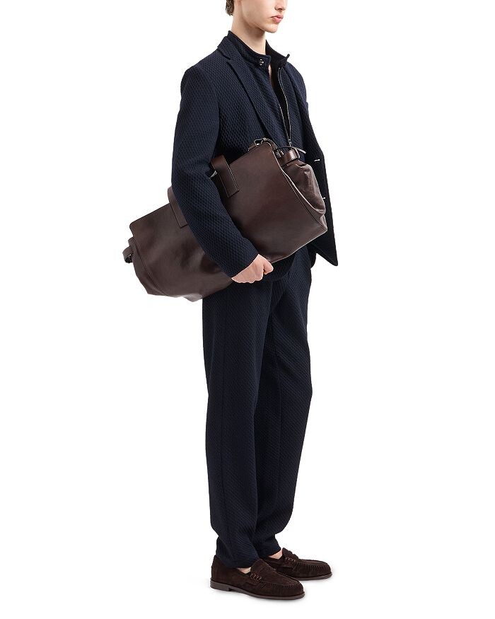 Куртка-бомбер жаккардового кроя Regular Fit Emporio Armani, синий — фото 2