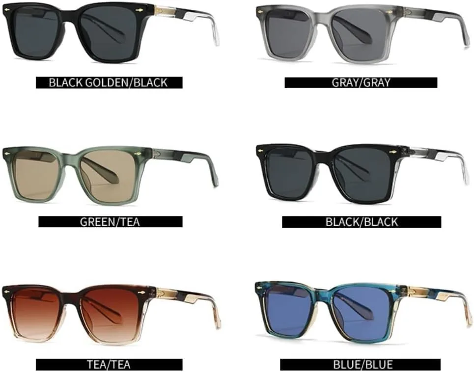 

Солнцезащитные очки для мужчин и женщин - защита UV400 - градиентный темно-черный цвет Rivets для занятий спортом на открытом воздухе и вождения LXLHWN, Tyj502-2