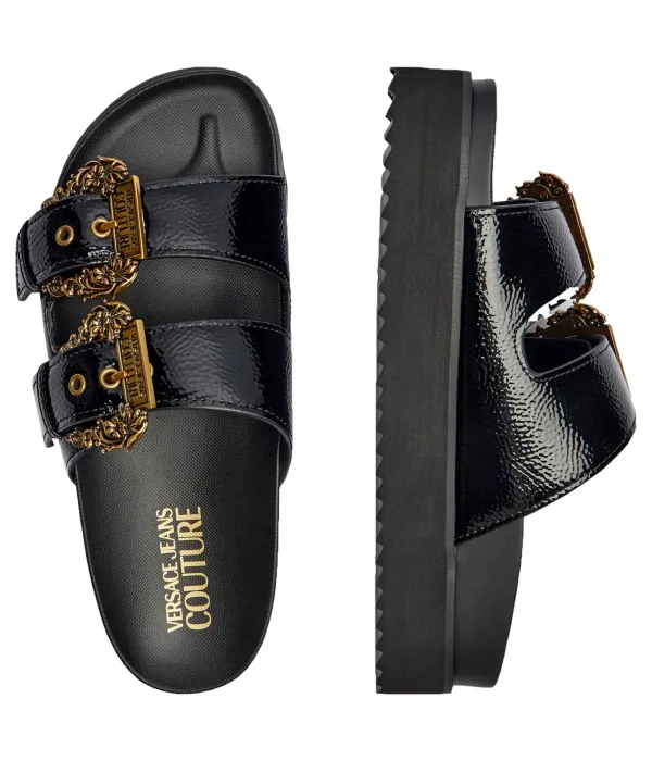Тапочки Аризона Versace Jeans Couture, черный — фото 4