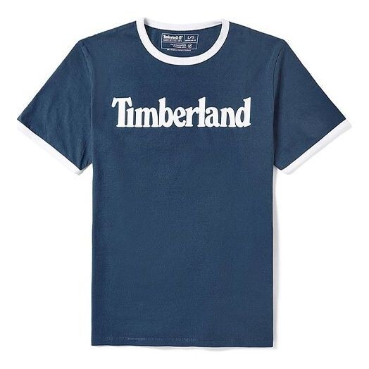 

Футболка men's casual round neck printing short sleeve blue Timberland, синий