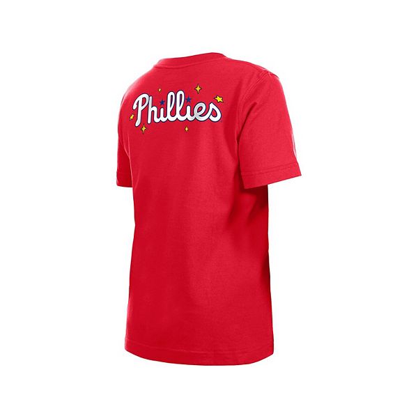 Футболка Youth Philadelphia Phillies Stars & Cap красная New Era — фото 4