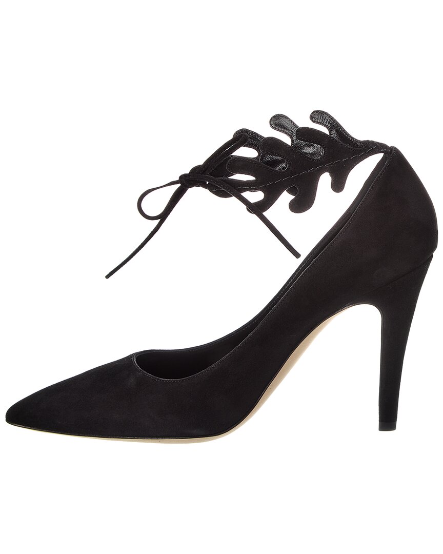 Туфли-лодочки Manolo Blahnik Florettehi 105 из замши, черный — фото 2
