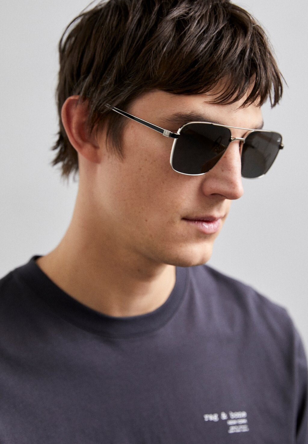 

Солнцезащитные очки Dunhill, серебристый/серый