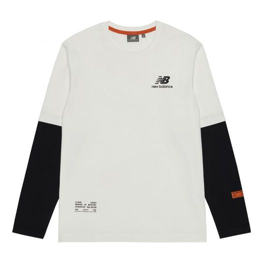 

Футболка New Balance Colorblock Casual Long Sleeves Pullover Couple Style White, белый
