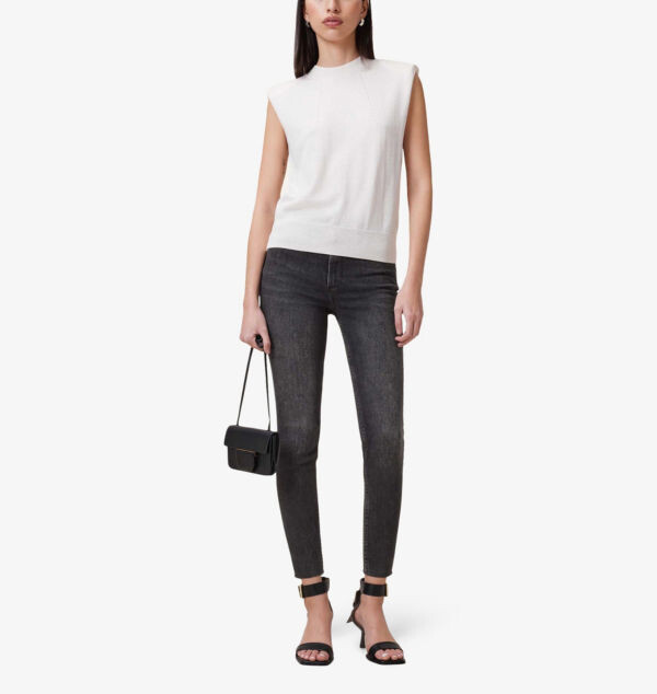 Джинсы-Стрейч Miller push-up skinny leg с высокой посадкой из органического хлопка Allsaints, черный — фото 2