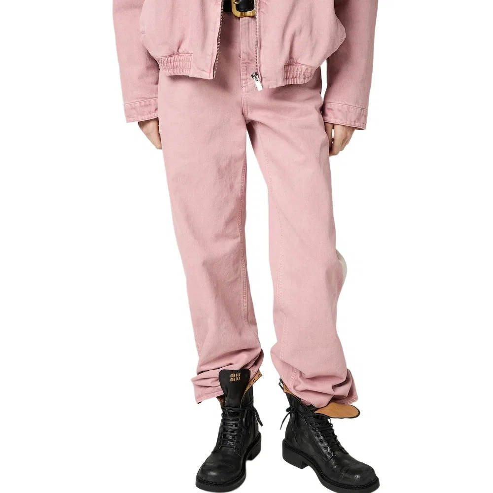 Джинсы Cotton MIU MIU розовые — фото 4