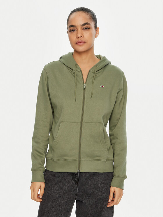 

Толстовка обычного кроя Flag DW0DW19729 Tommy Jeans, зеленый