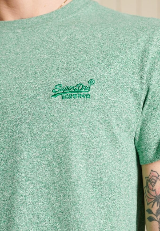 Футболка базовая VINTAGE LOGO EMB Superdry, цвет bright green grit — фото 3