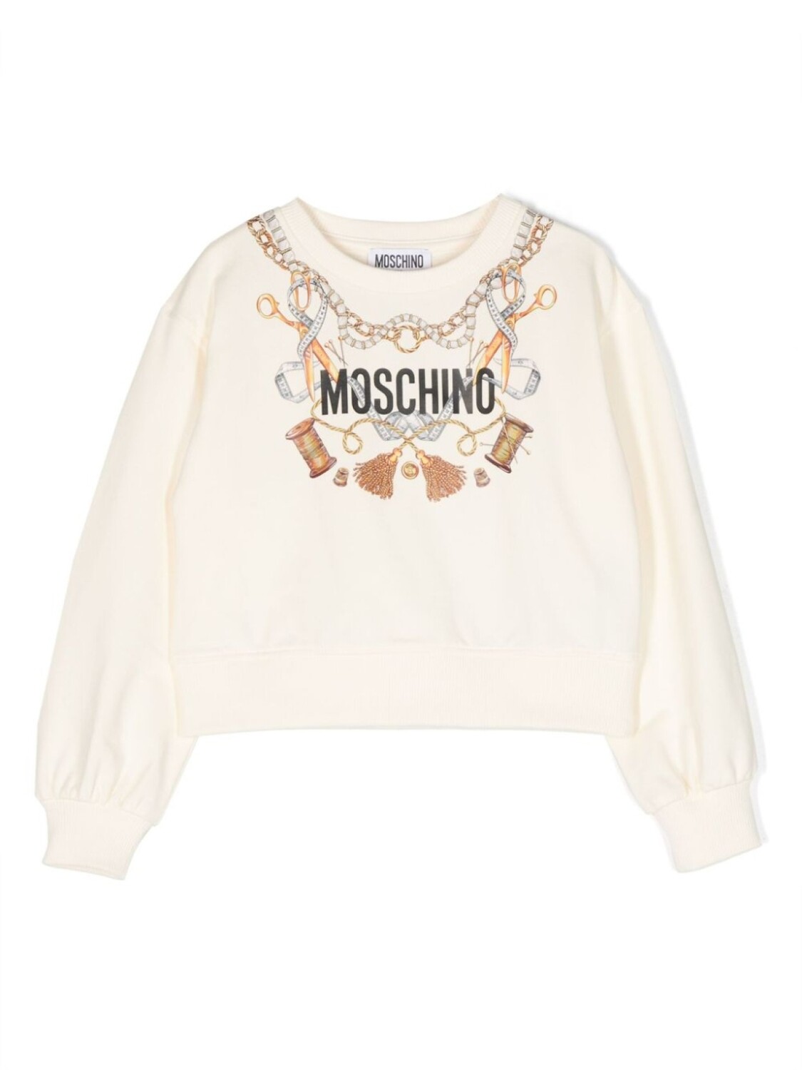 

Moschino Kids толстовка с логотипом, нейтральный цвет