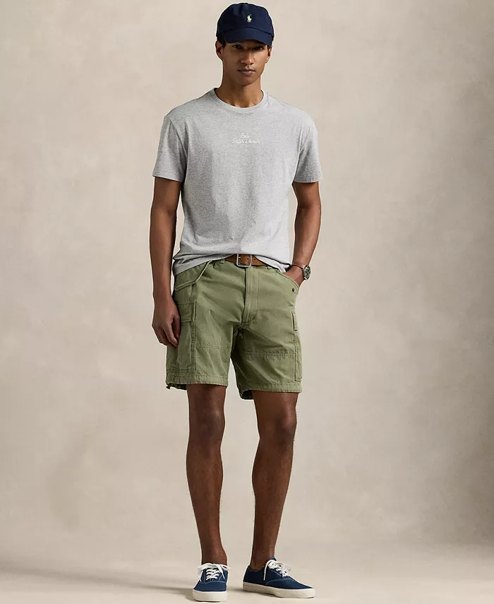 

Мужская классическая футболка с логотипом Polo Ralph Lauren, серый