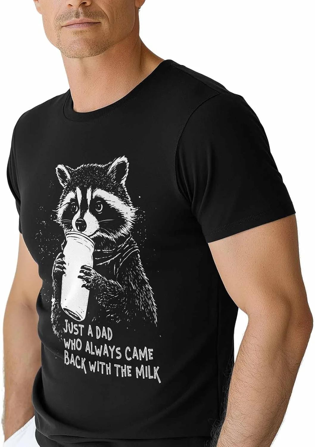 

Футболка для мужчин, Grey Raccoon, Crew Neck, хлопок NITBANLA