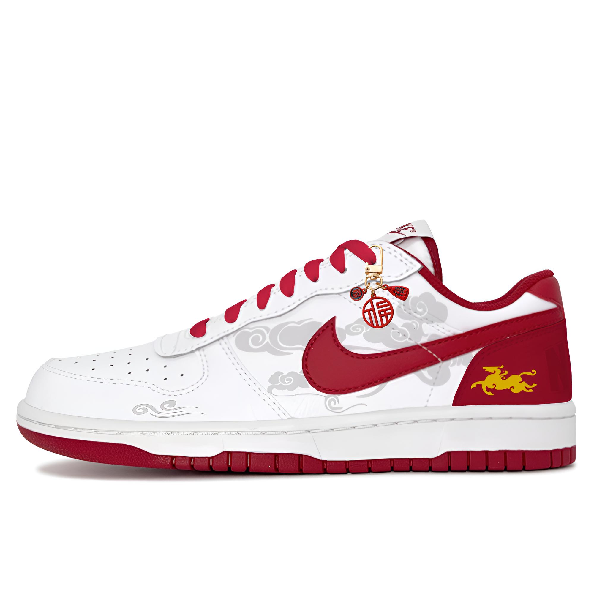 Nike Big RUIMAXIANGYUN, MA NIAN Shopping Bag, мужские скейтборд-кроссовки Low Top красные — фото 3