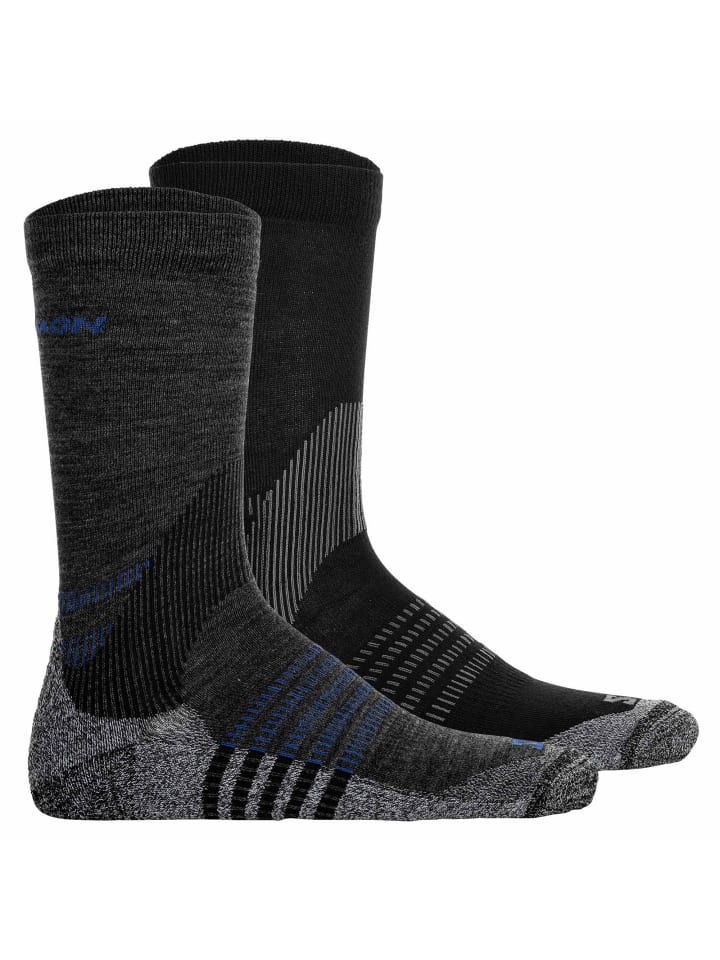 

SALOMON Носки, комплект из 2 пар, черный/антрацитовый