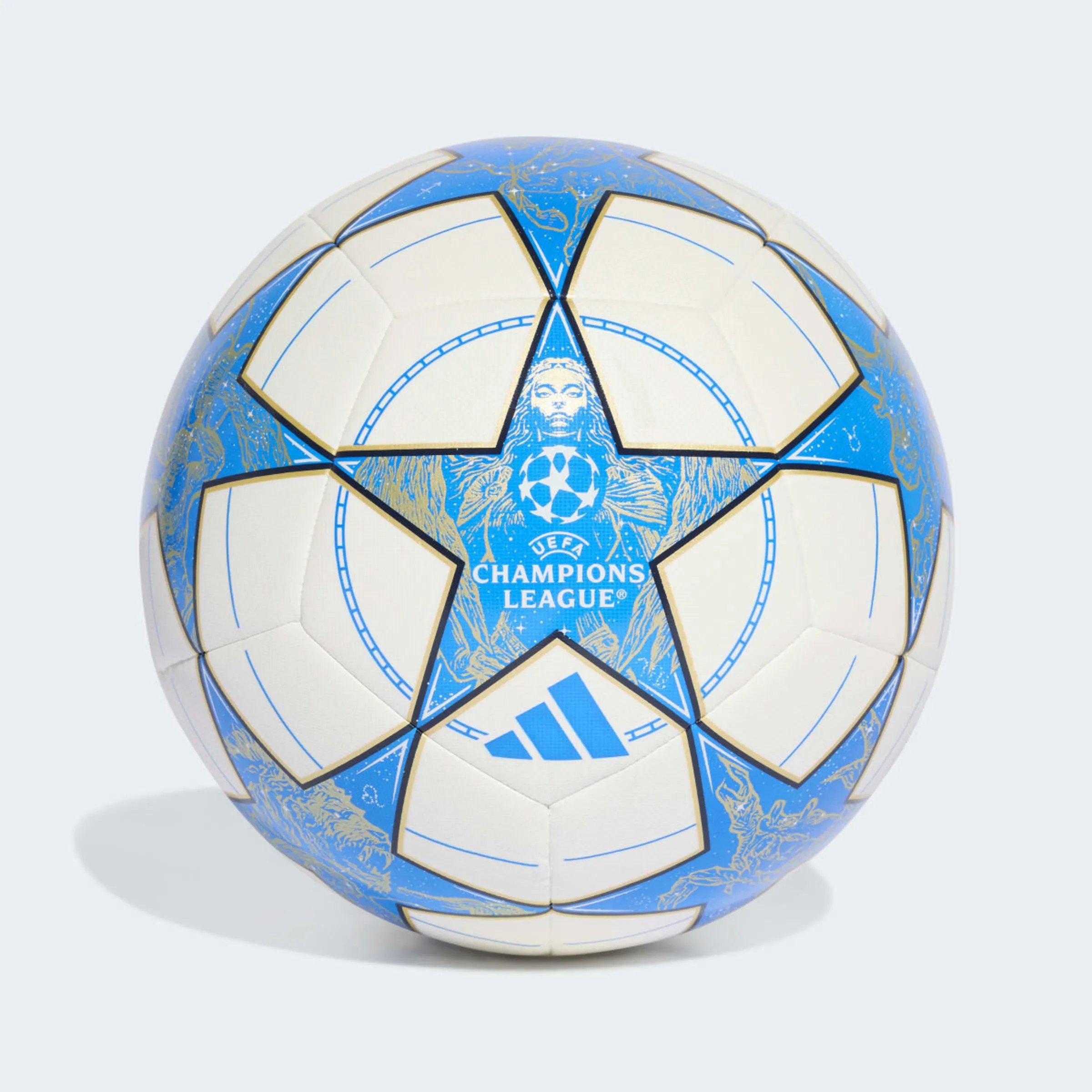 

Мяч для тренировок Лиги Чемпионов UEFA 2025-2026, этап группового турнира Adidas, белый/синий